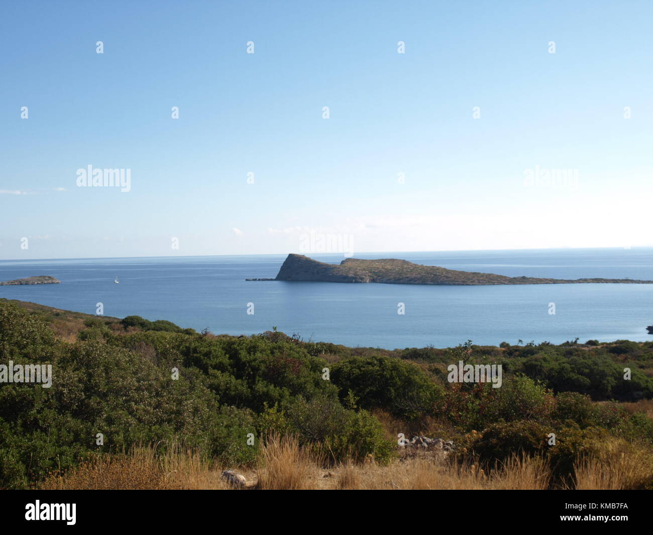 Familienbesichtigung während der Reise nach Kreta Griechenland Stockfoto