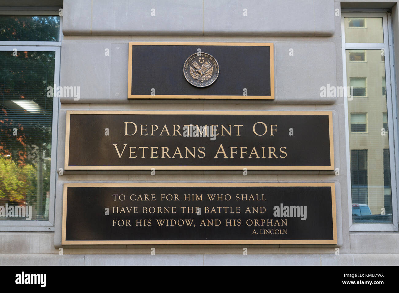 Die Abteilung der Veteran-Angelegenheiten Büros in Washington DC, USA. Stockfoto