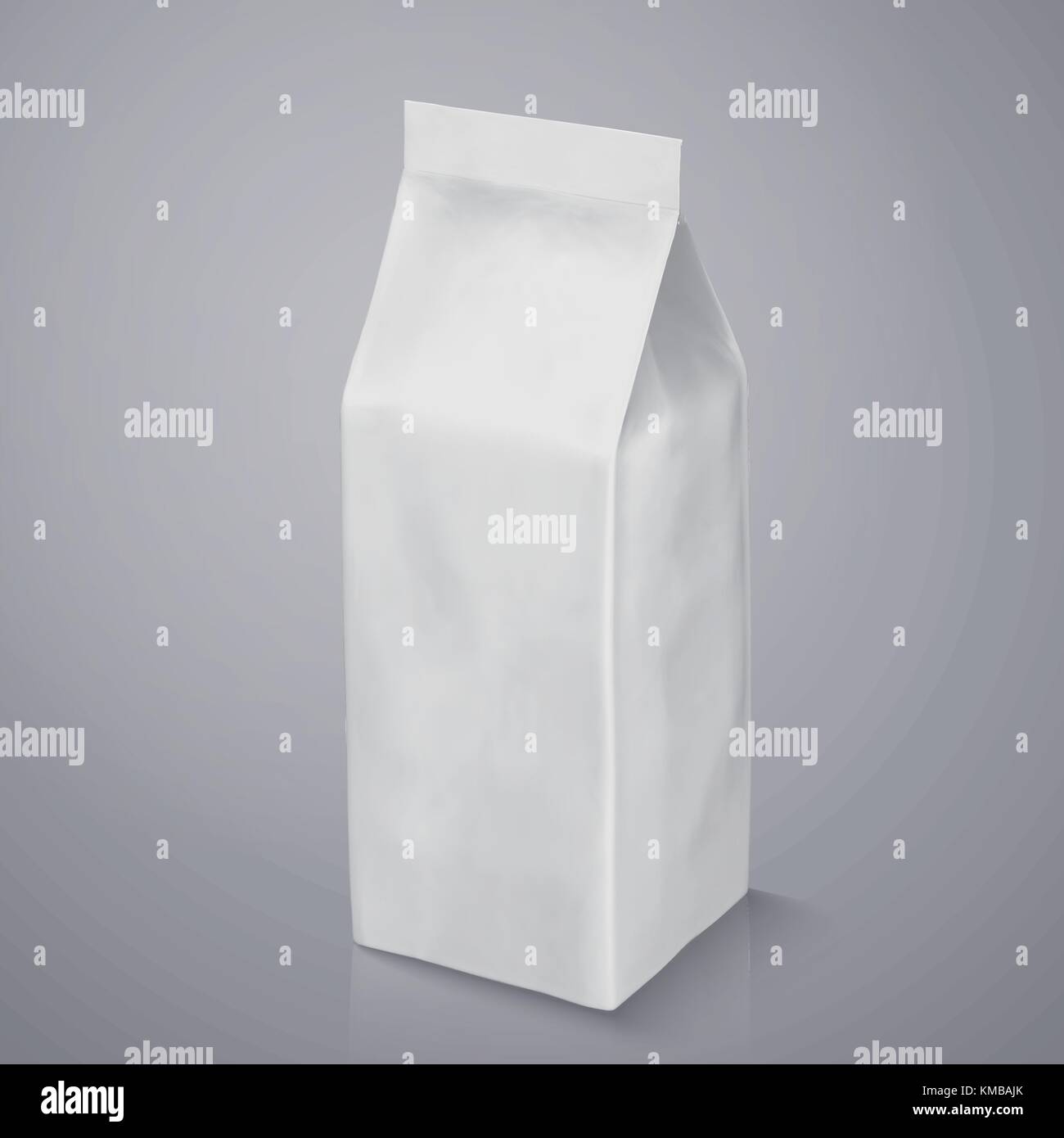 Kaffeebohne Paket Mockup, Pearl White foil Paket in 3D-Grafik für Design verwendet Stock Vektor