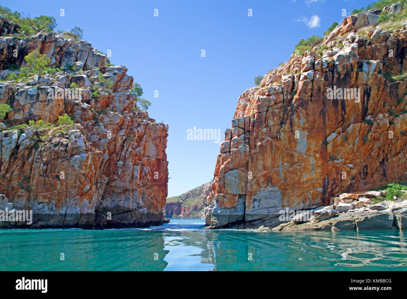 Die horizontalen Wasserfälle auf der Kimberley Küste Stockfoto