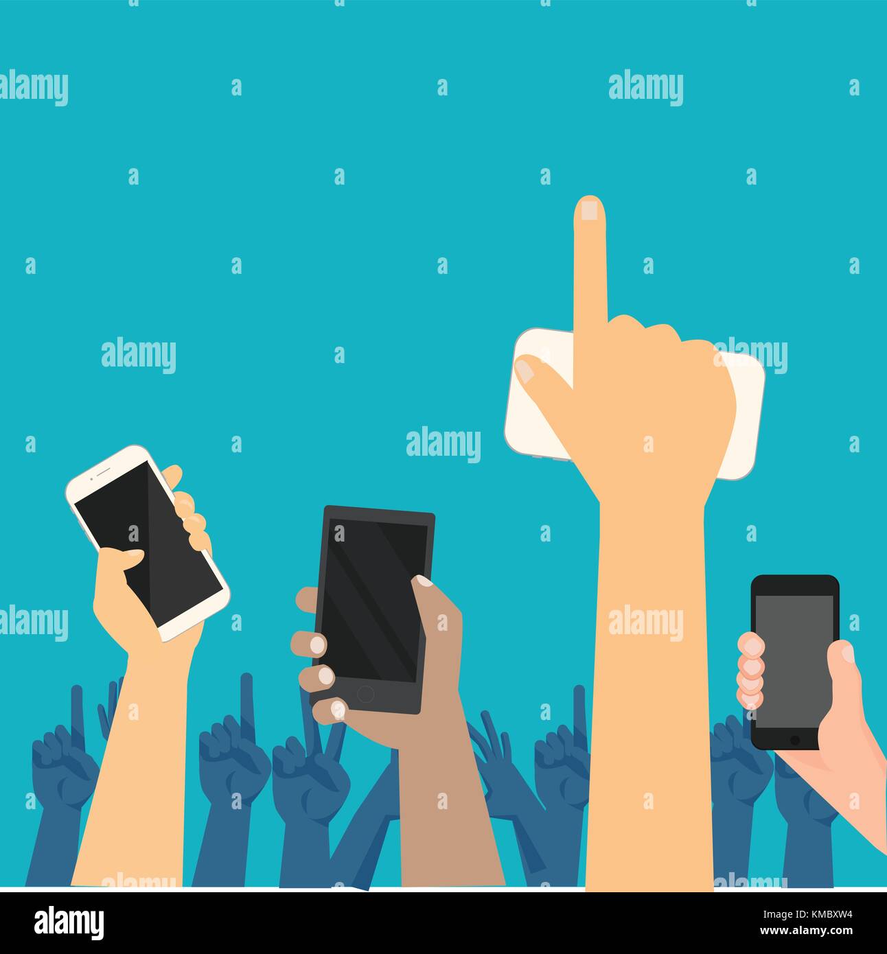 Smartphone auf grünem Hintergrund Vektor isolieren. Handy auf grünem Hintergrund. Weißes modernes Handy Vektor Stock Vektor