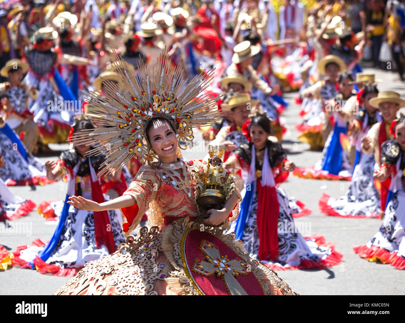 Cebu City, Philippinen 17/01/2016.Sinulog Festival, Grande Street Parade. Stockfoto