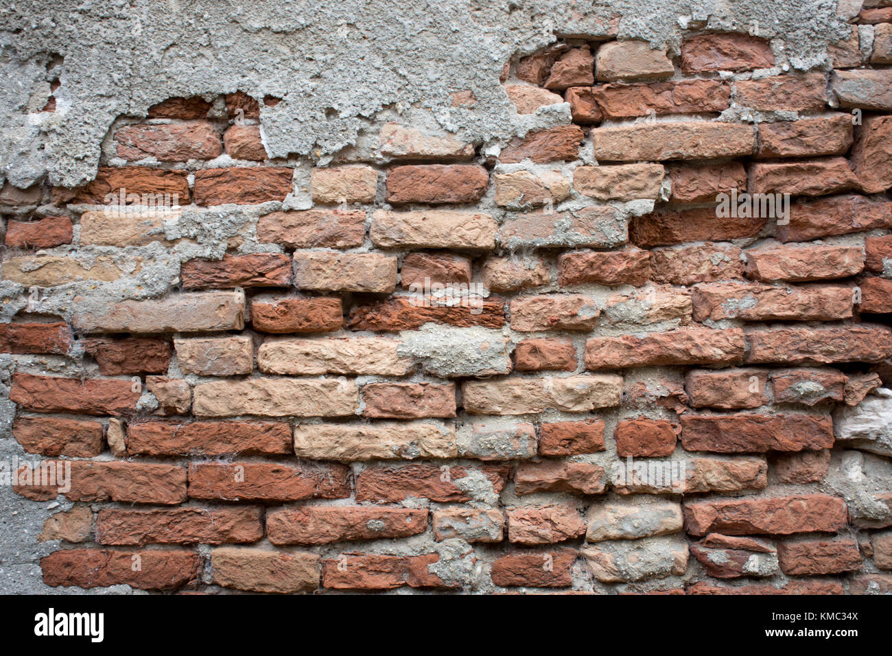 Alte Mauer Textur und backgournd. grung Rot stonewall Stockfoto