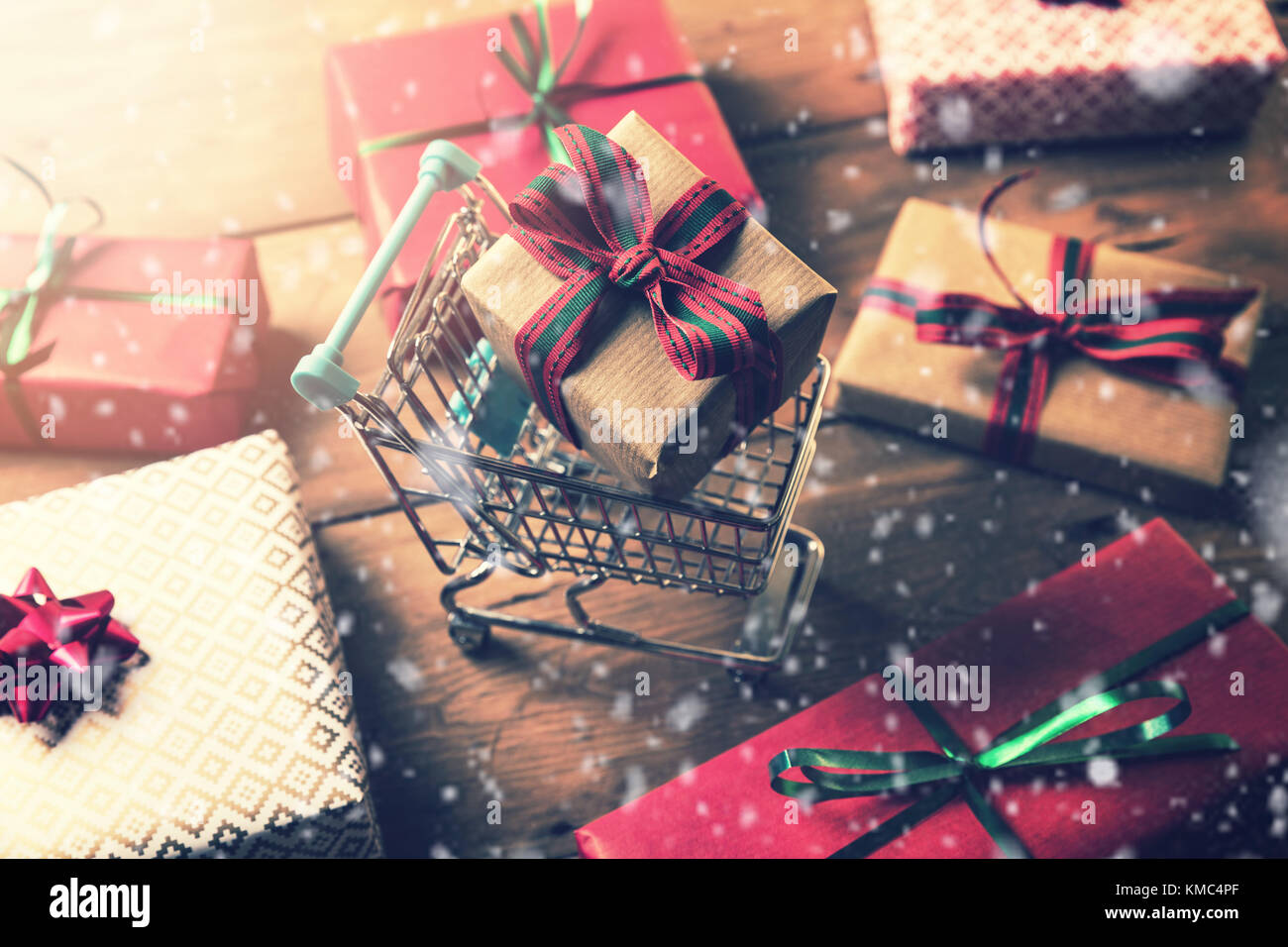 Weihnachten Geschenk shopping Stockfoto