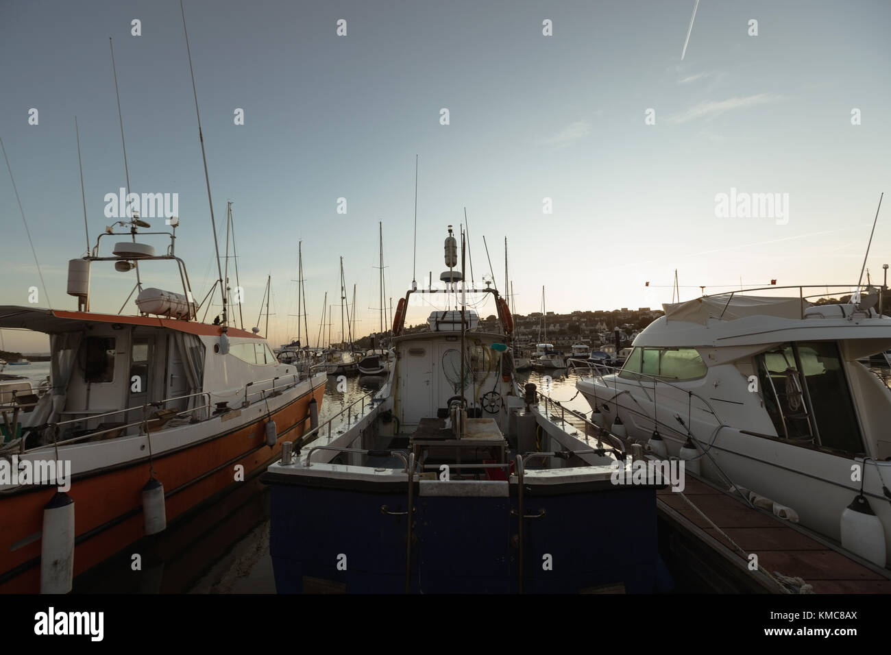 Boot am Hafen Stockfoto