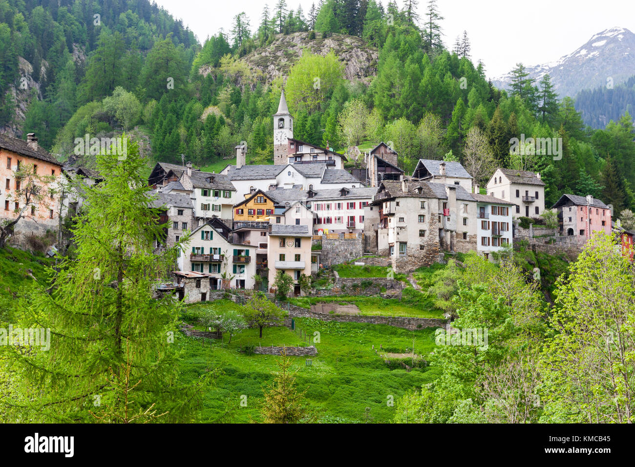 Fusio, Bezirk Vallemaggia im Kanton Tessin, Schweiz Stockfotografie - Alamy