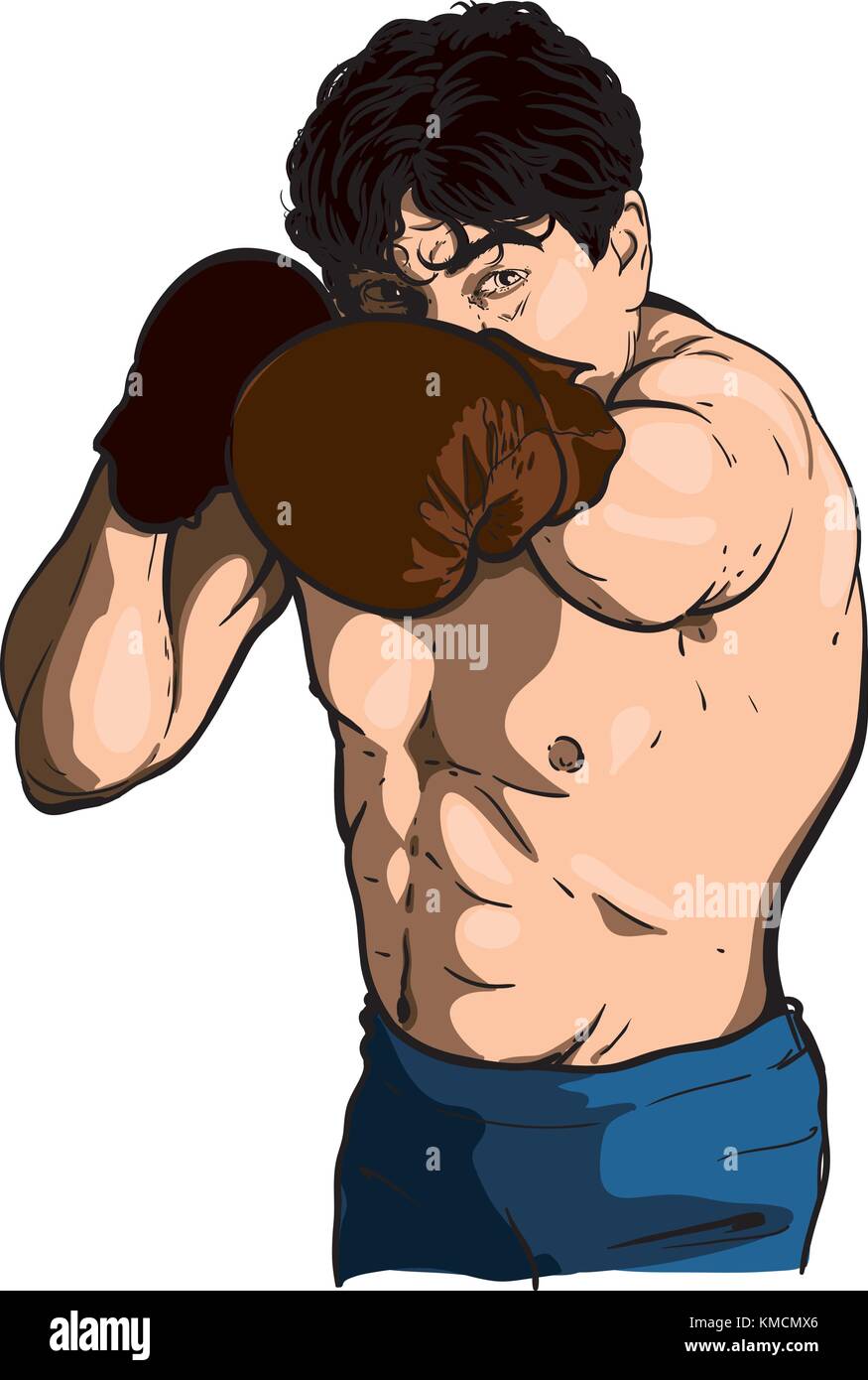 Boxing Mann Stock Vektor