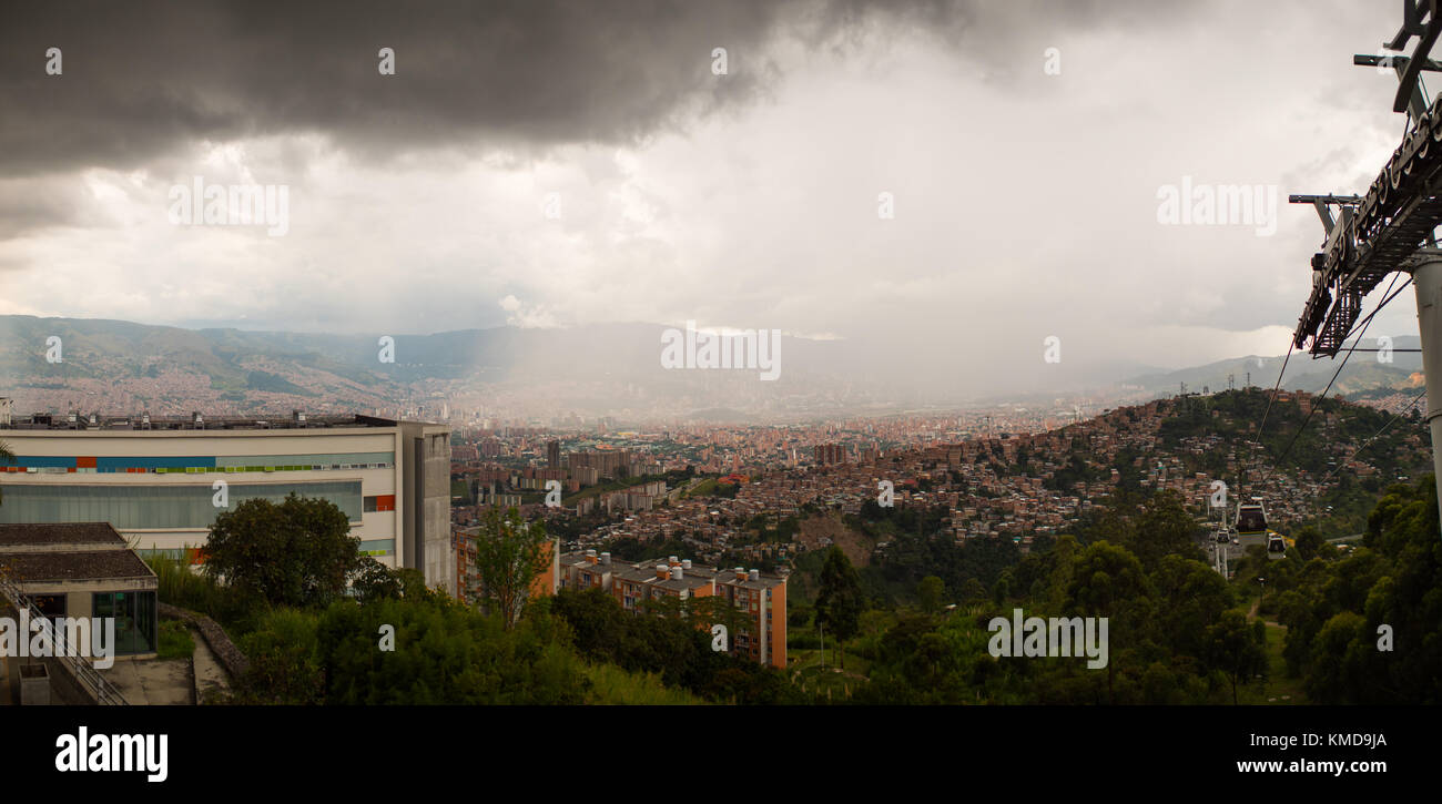 Panoramablick auf die Stadt Medellin, Kolumbien Stockfoto