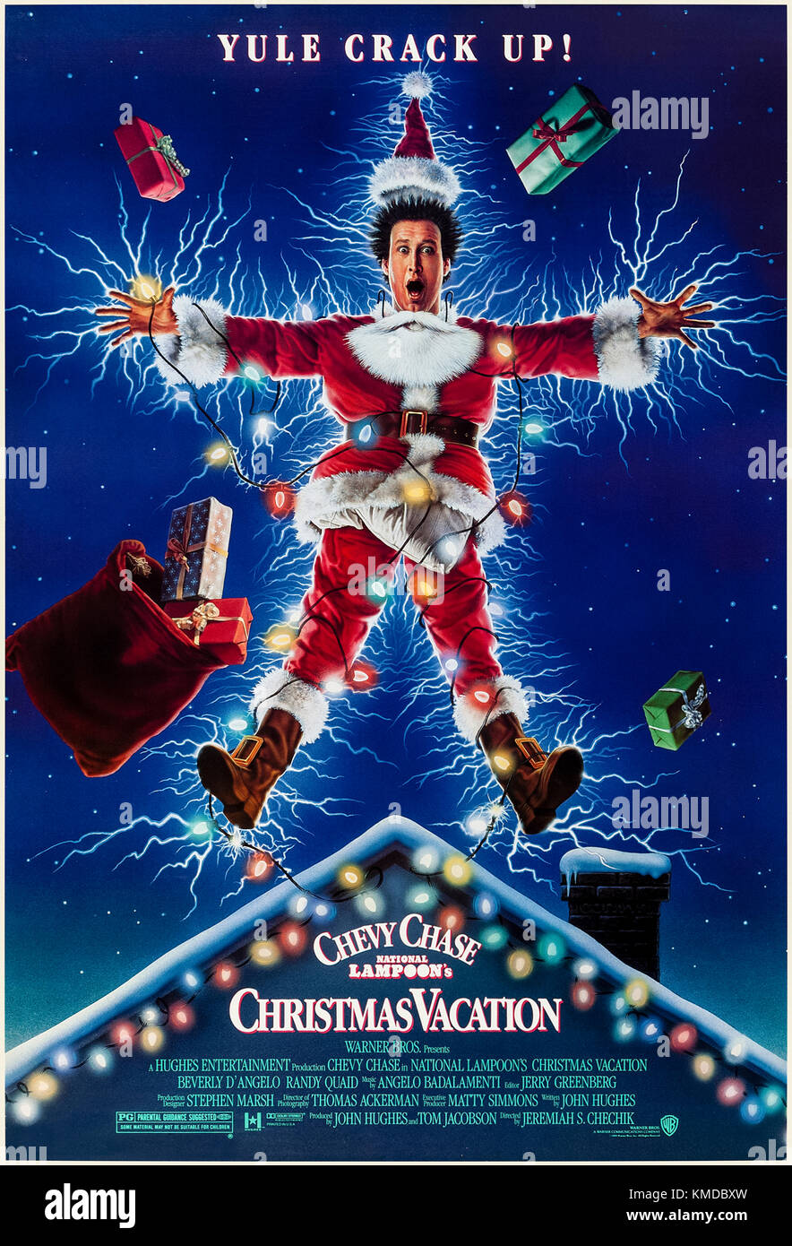 National Lampoon's Christmas Vacation (1989) unter der Regie von Jeremiah Chechik und starring Chevy Chase, Beverly D'Angelo, Juliette Lewis. Die griswolds Rückkehr für eine ganz besondere Familie Weihnachten feiern. Stockfoto