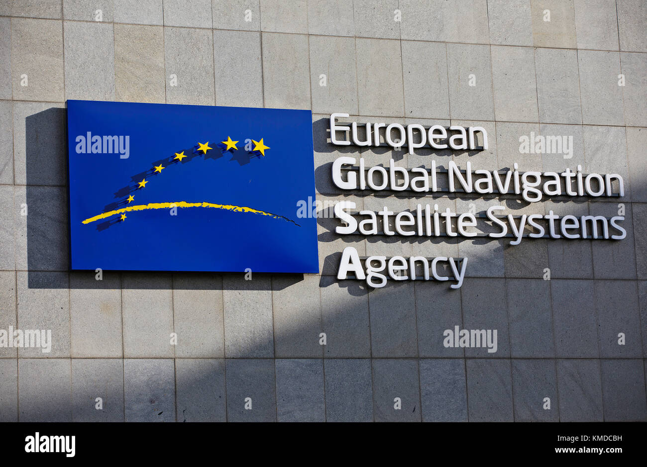 Agentur für das Europäische GNSS, GSA - Europäische Global Navigation Satellite Systems Agency Stockfoto