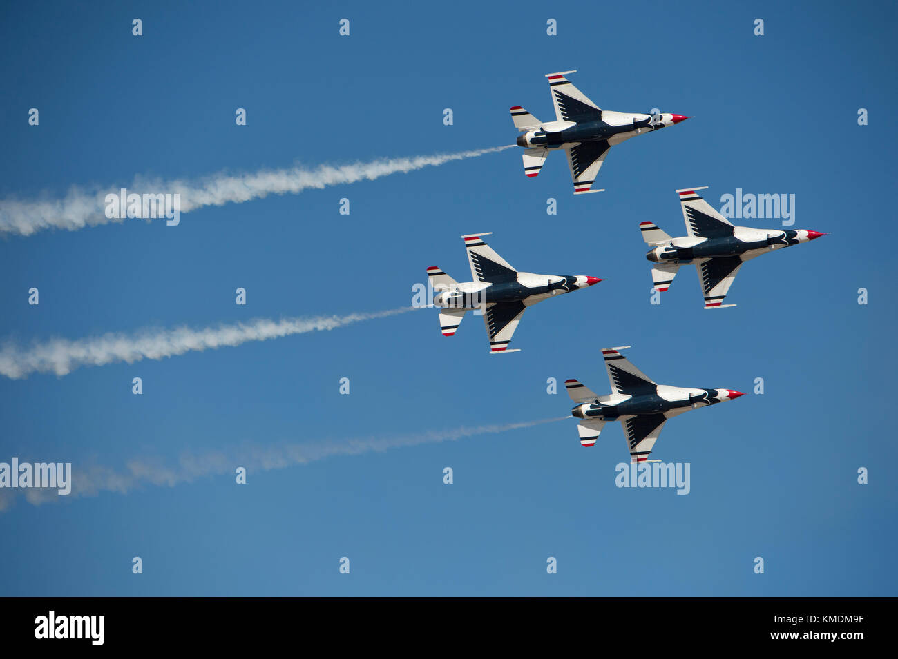 USAF Thunderbirds fliegen in den Iamond Opener 'Ausbildung in den Gowen Donner Airshow am 14. Oktober 2017 in Boise Idaho. Stockfoto