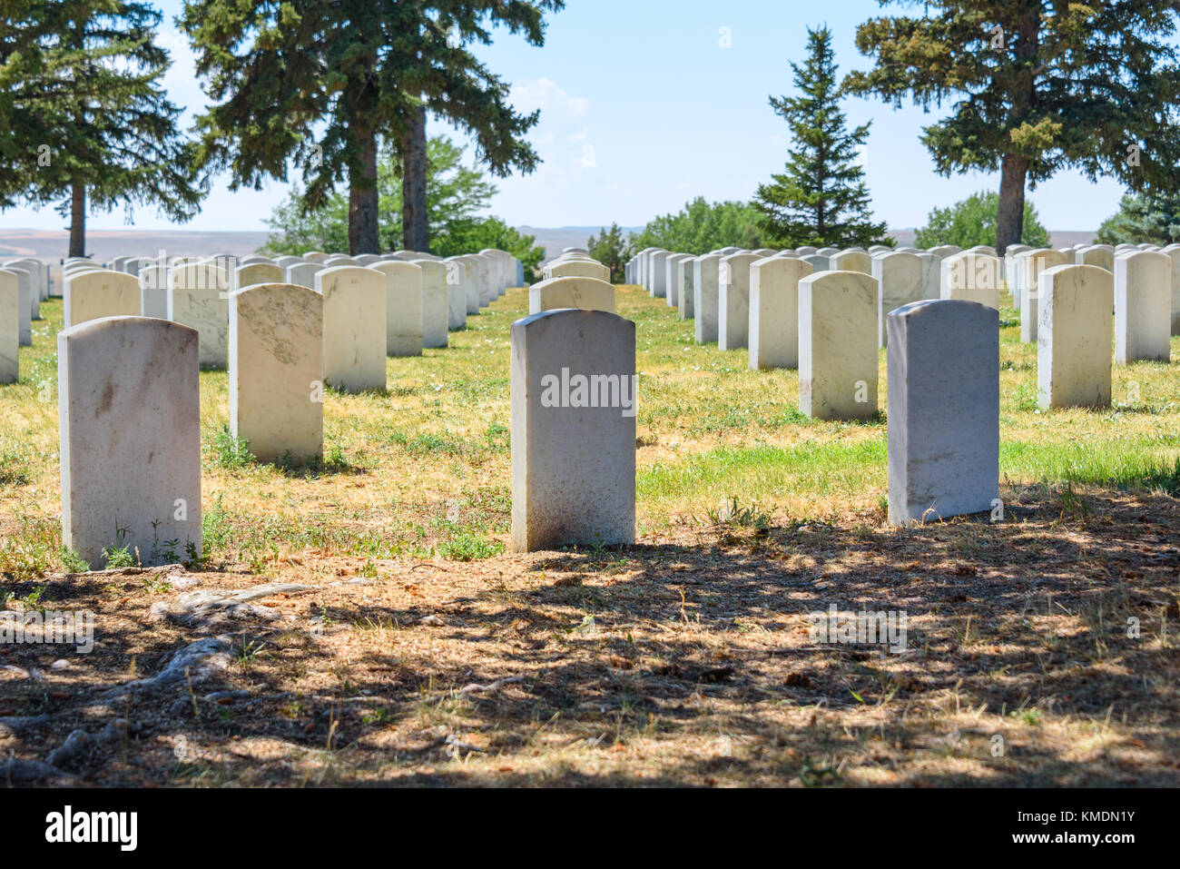 Custer National Cemetery in Little Bighorn Battlefield National Monument, Montana, Usa Stockfoto