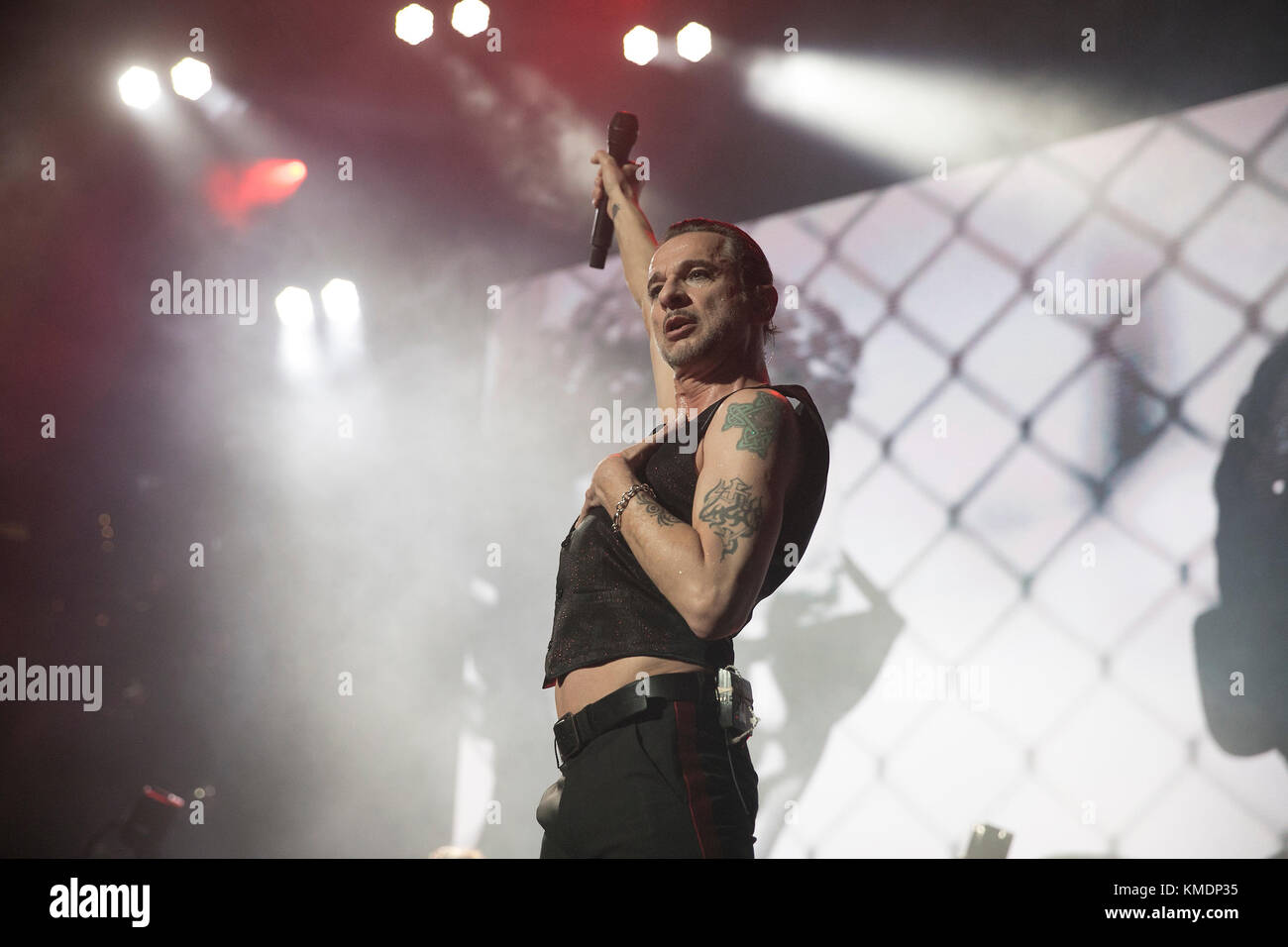 Dave Gahan von Depeche Mode am 10. Oktober 2017 in der Oracle Arena in Oakland, Kalifornien. Stockfoto