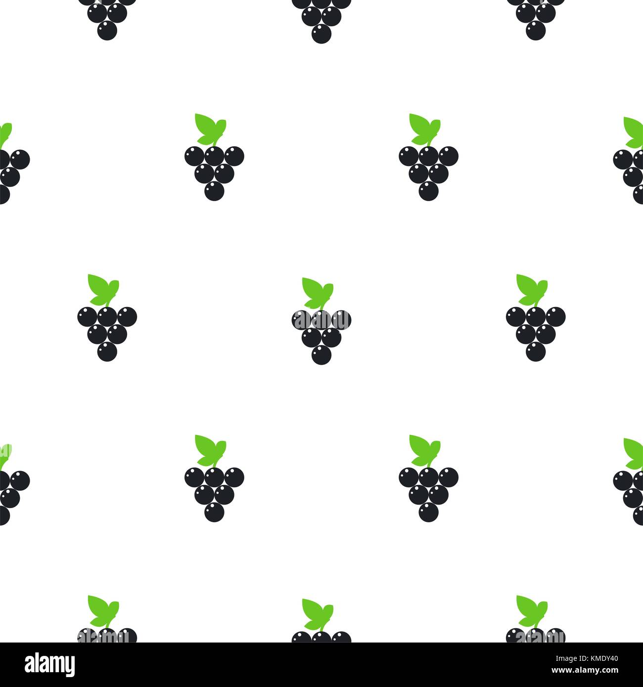 Helle Sommer saftige Trauben cartoon nahtlose Muster. Stock Vektor