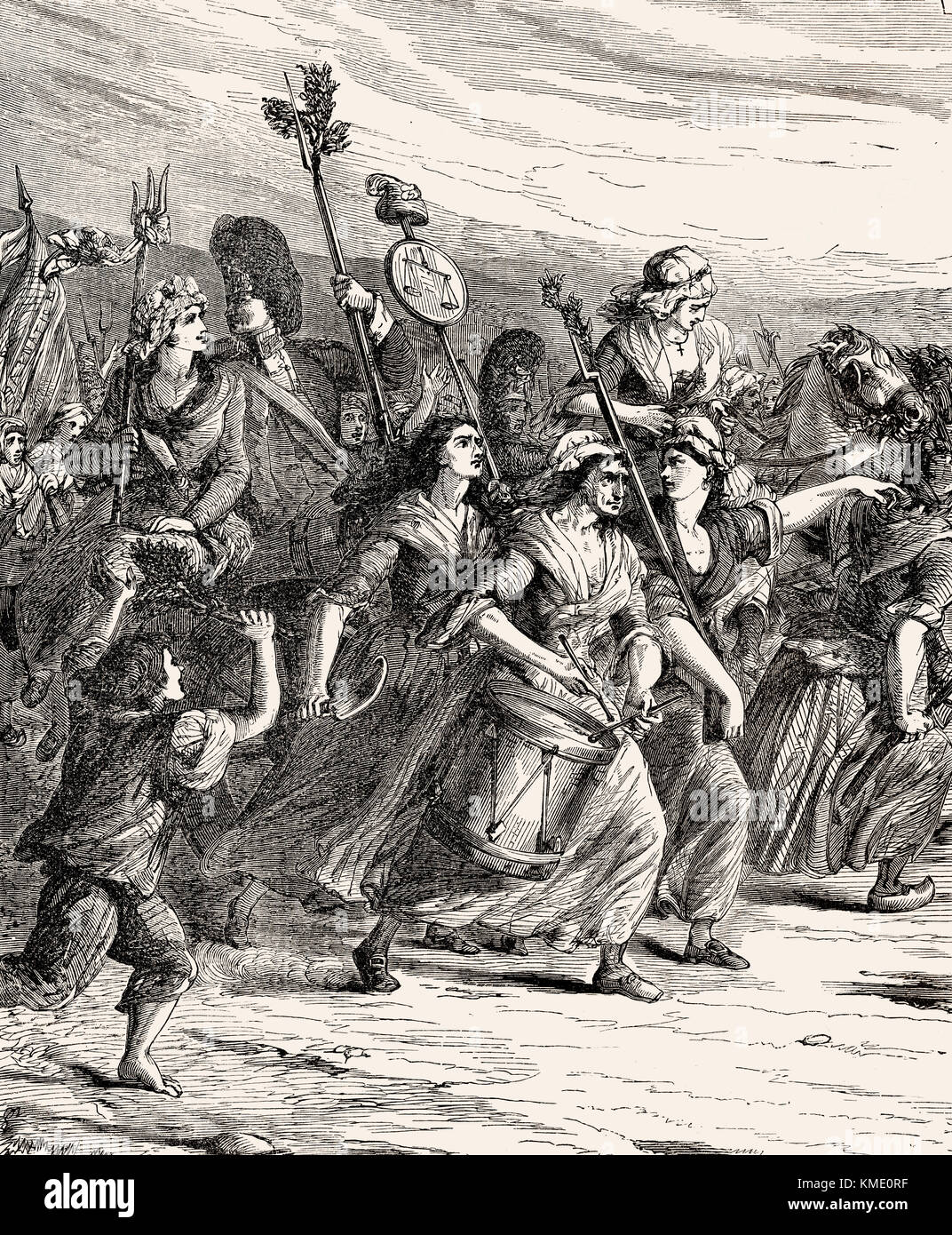 Frauen In Der Französischen Revolution Der Frauen März auf Versailles, 5. Oktober 1789, Französische