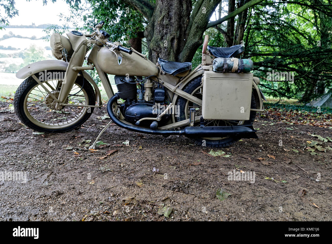 Dkw nz 350-1 Motorrad als durch die deutsche Wehrmacht im Zweiten Weltkrieg eingesetzt Stockfoto