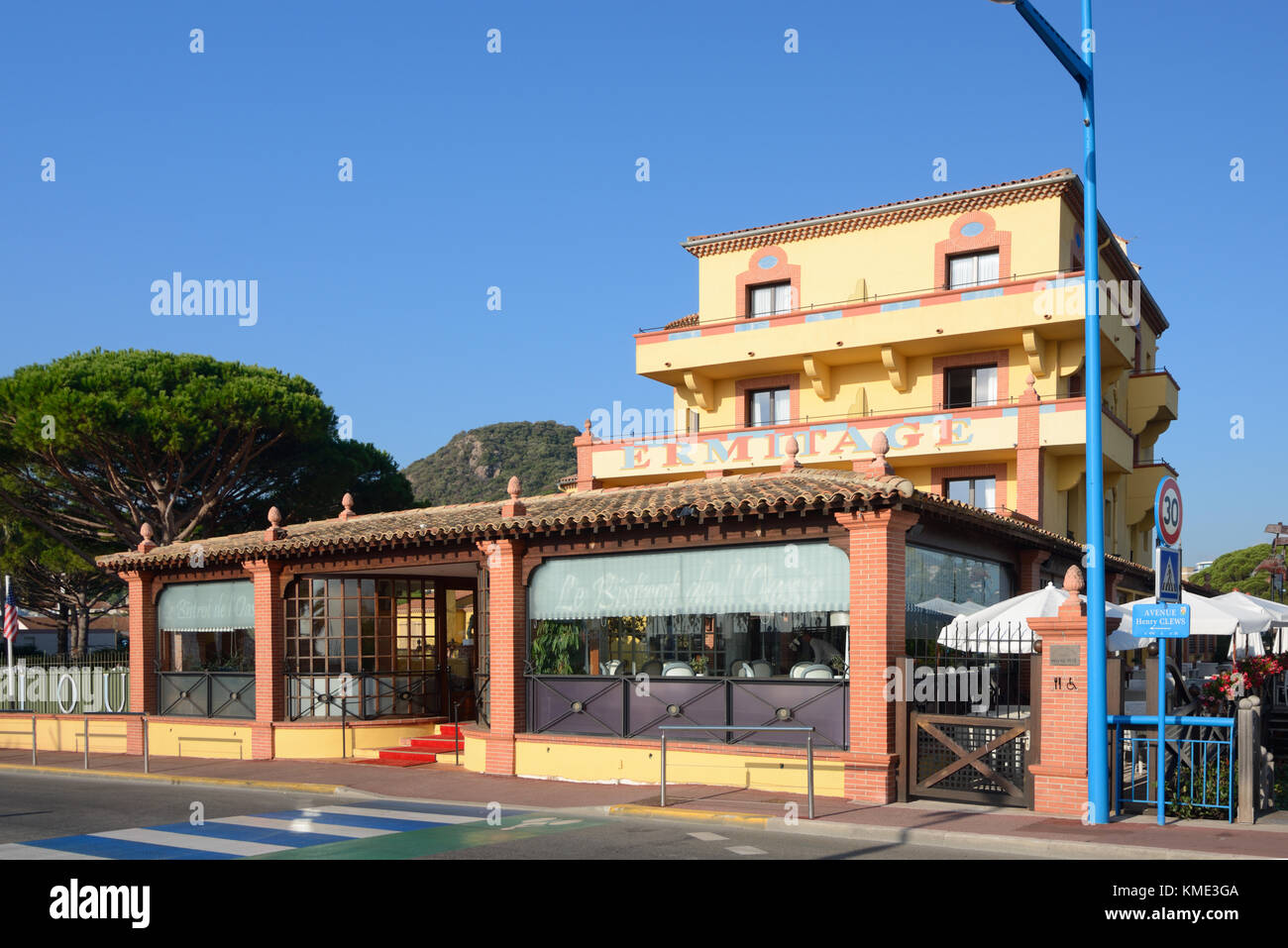Ermitage Restaurant & Hotel Mandelieu-la-Napoule, Alpes-Maritimes, französische Riviera, Frankreich Stockfoto