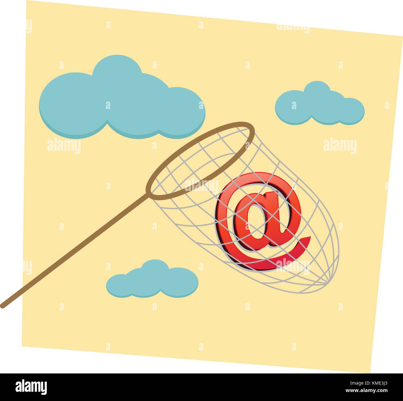 E-Betrug - phishing - Illustration als eps 10-Datei Stock Vektor