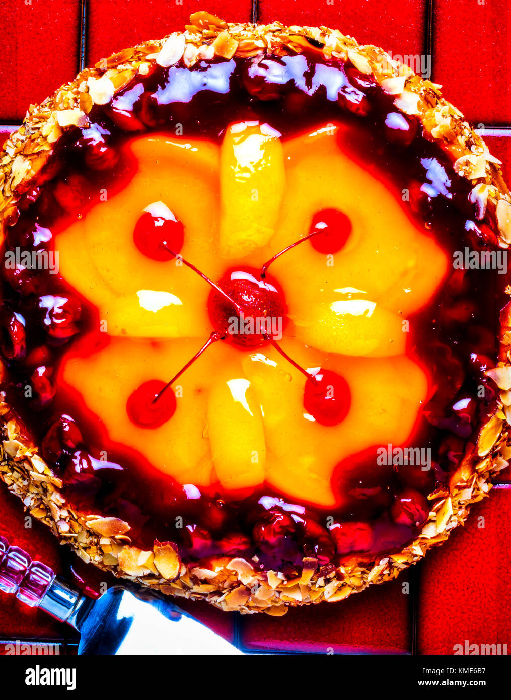Kirschkuchen Stockfoto