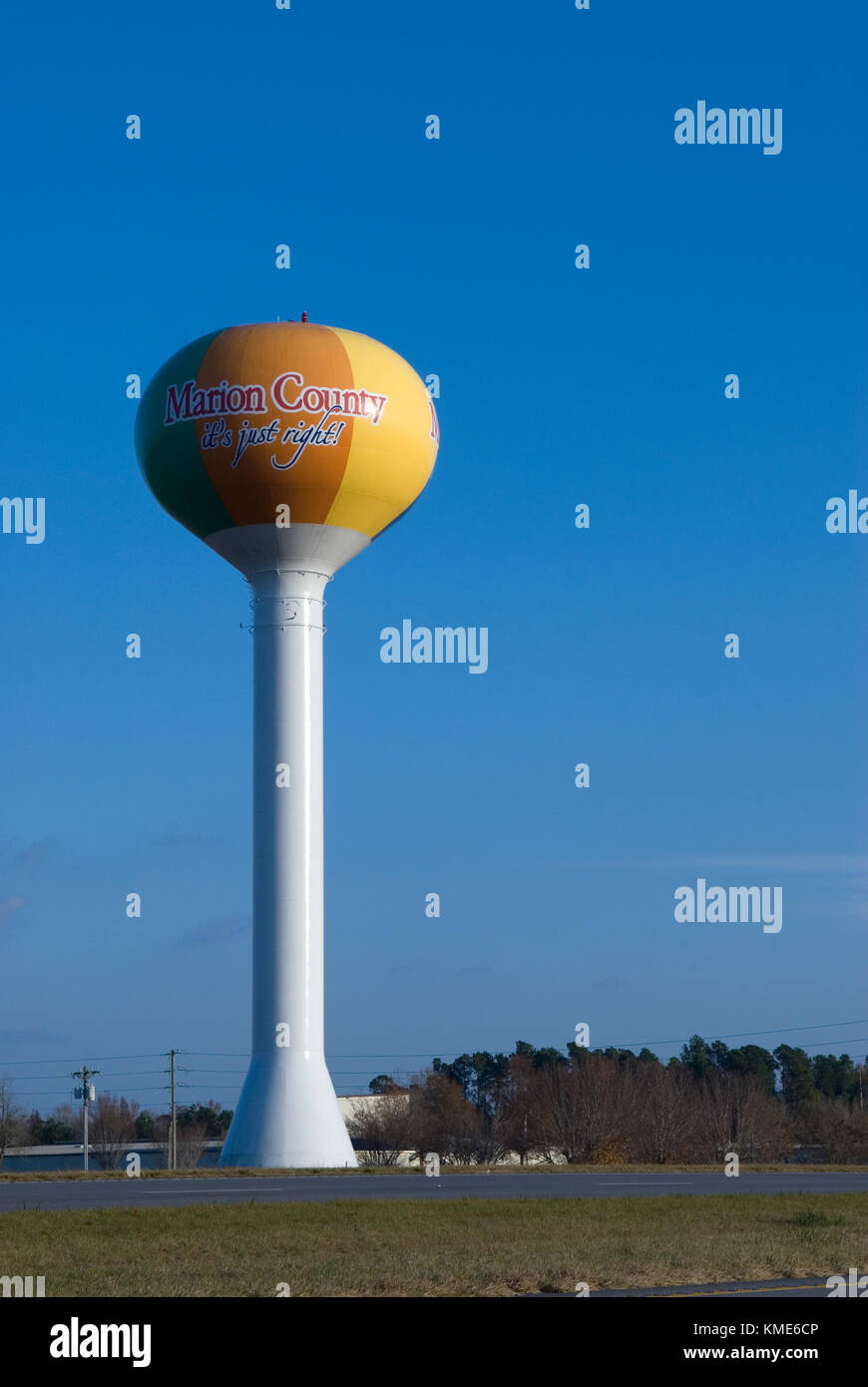 Marion County South Carolina Wasserturm, USA. Stockfoto