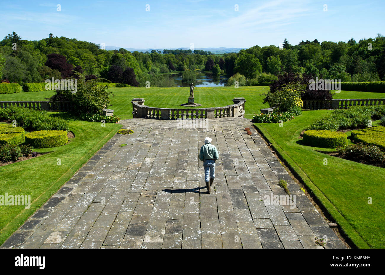 Mellerstain House & Gardens bei Kelso, Scottish Borders, ist die Familienresidenz des Earl and Countess of Haddington. Stockfoto