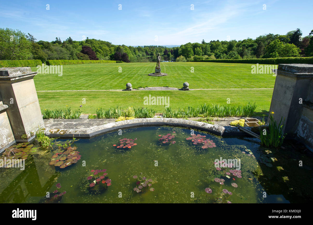 Mellerstain House & Gardens in der Nähe von Kelso, Scottish Borders ist der Wohnsitz der Familie des Grafen und der Gräfin von haddington. Stockfoto