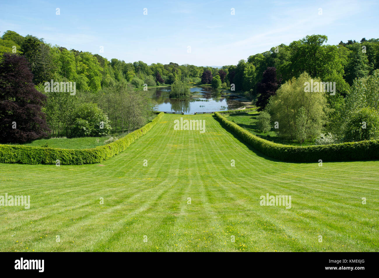 Mellerstain House & Gardens in der Nähe von Kelso, Scottish Borders ist der Wohnsitz der Familie des Grafen und der Gräfin von haddington. Stockfoto