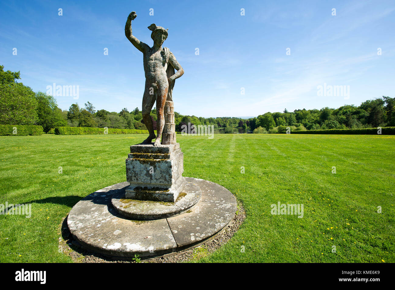 Mellerstain House & Gardens in der Nähe von Kelso, Scottish Borders ist der Wohnsitz der Familie des Grafen und der Gräfin von haddington. Stockfoto