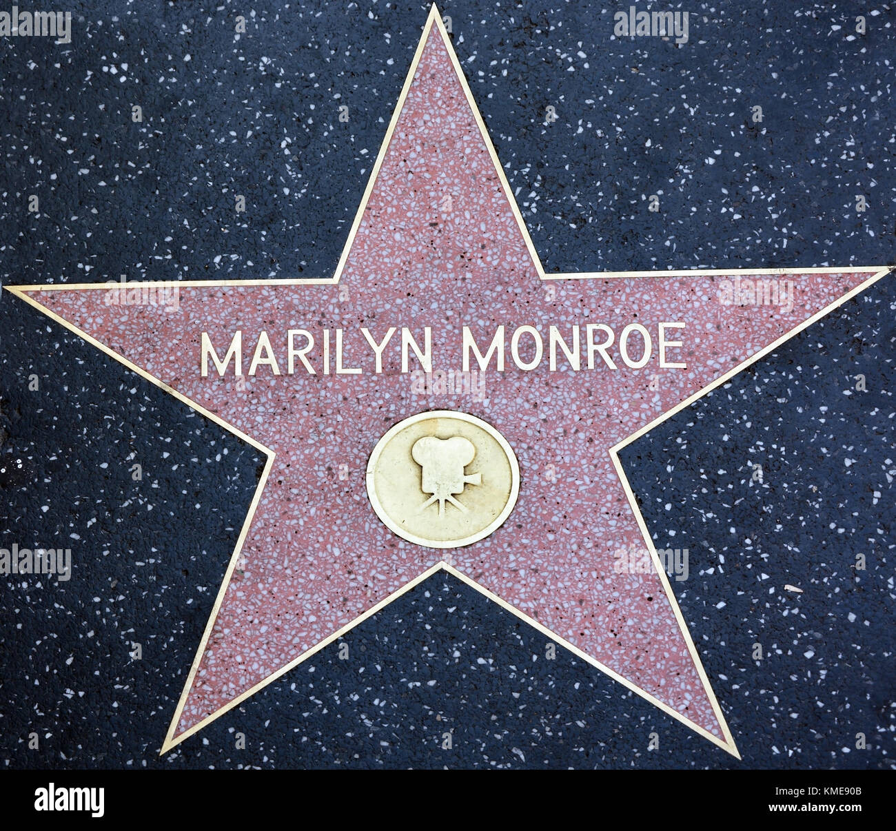 Usa, Hollywood - 23. August 2013: Marilyn Monroe Star auf der Straße Stockfoto