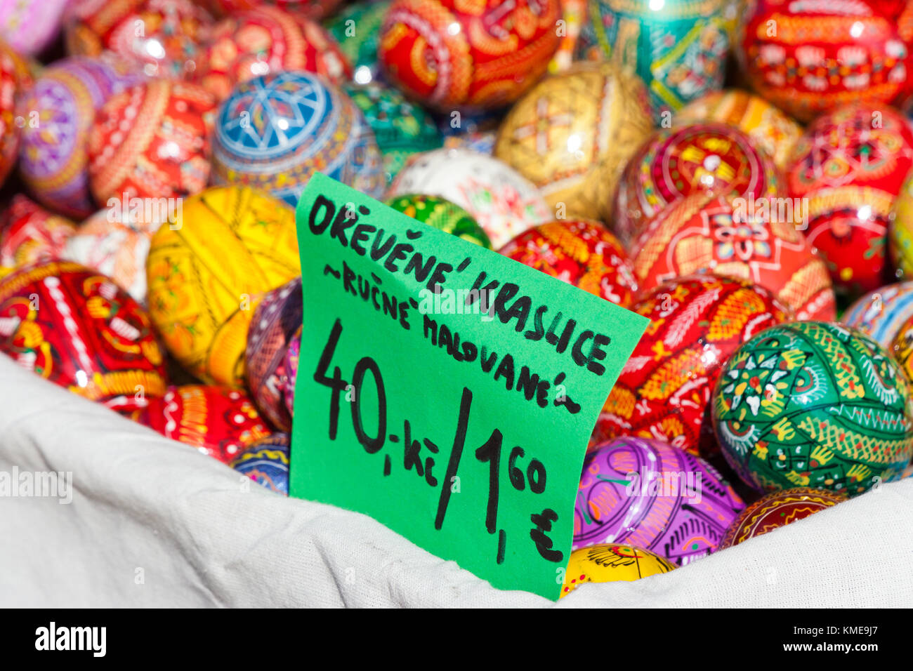 Velikonocni trh, Staromestske namesti, Stare Mesto (UNESCO), Praha, Ceska republika / ostermarkt, Altstädter Ring, Prag, Tschechische republik Stockfoto