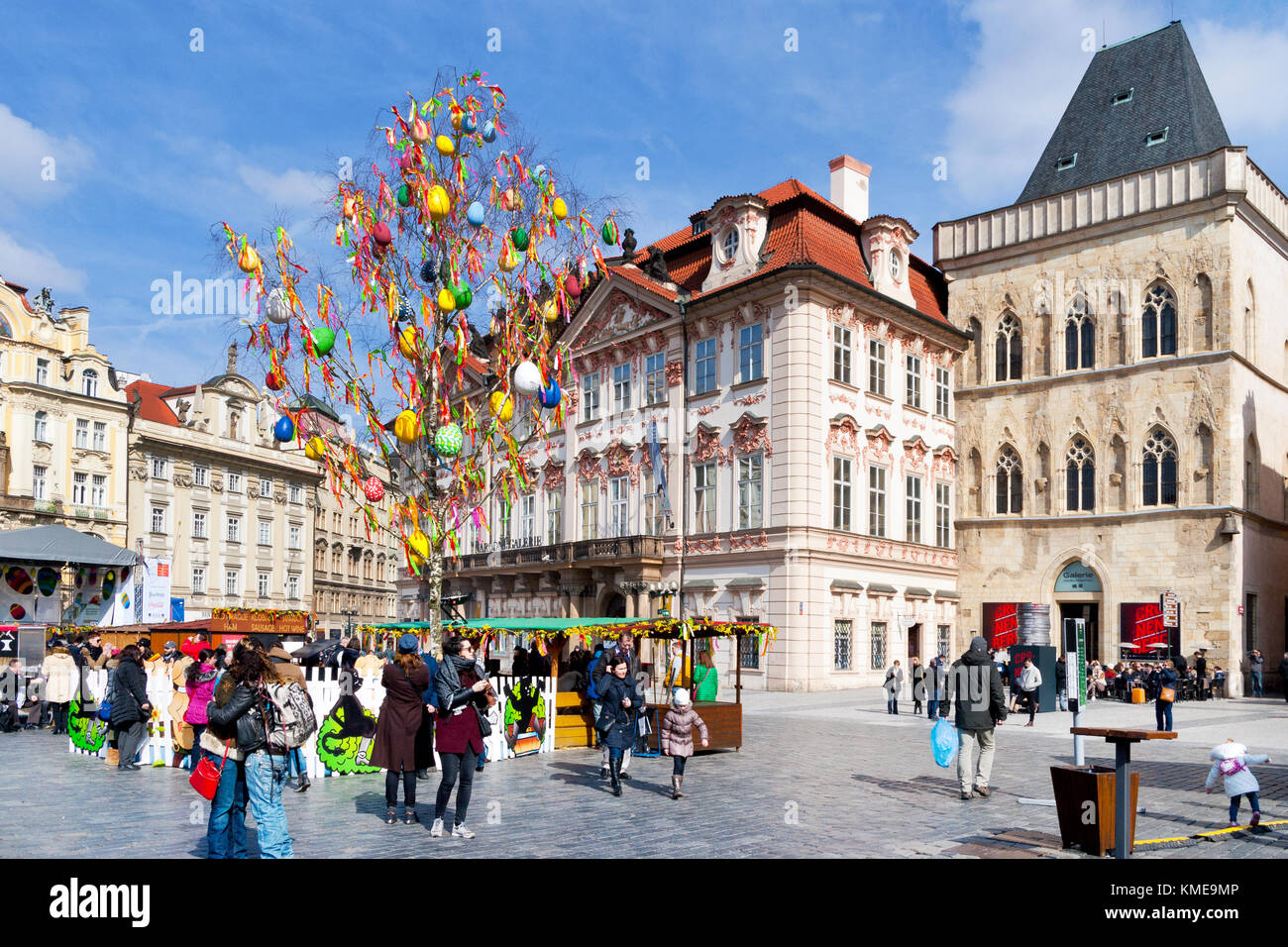 Velikonocni trh, Staromestske namesti, Stare Mesto (UNESCO), Praha, Ceska republika / ostermarkt, Altstädter Ring, Prag, Tschechische republik Stockfoto