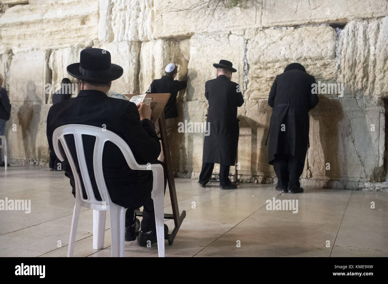 Juden an der Klagemauer, Jerusalem zu beten. Stockfoto