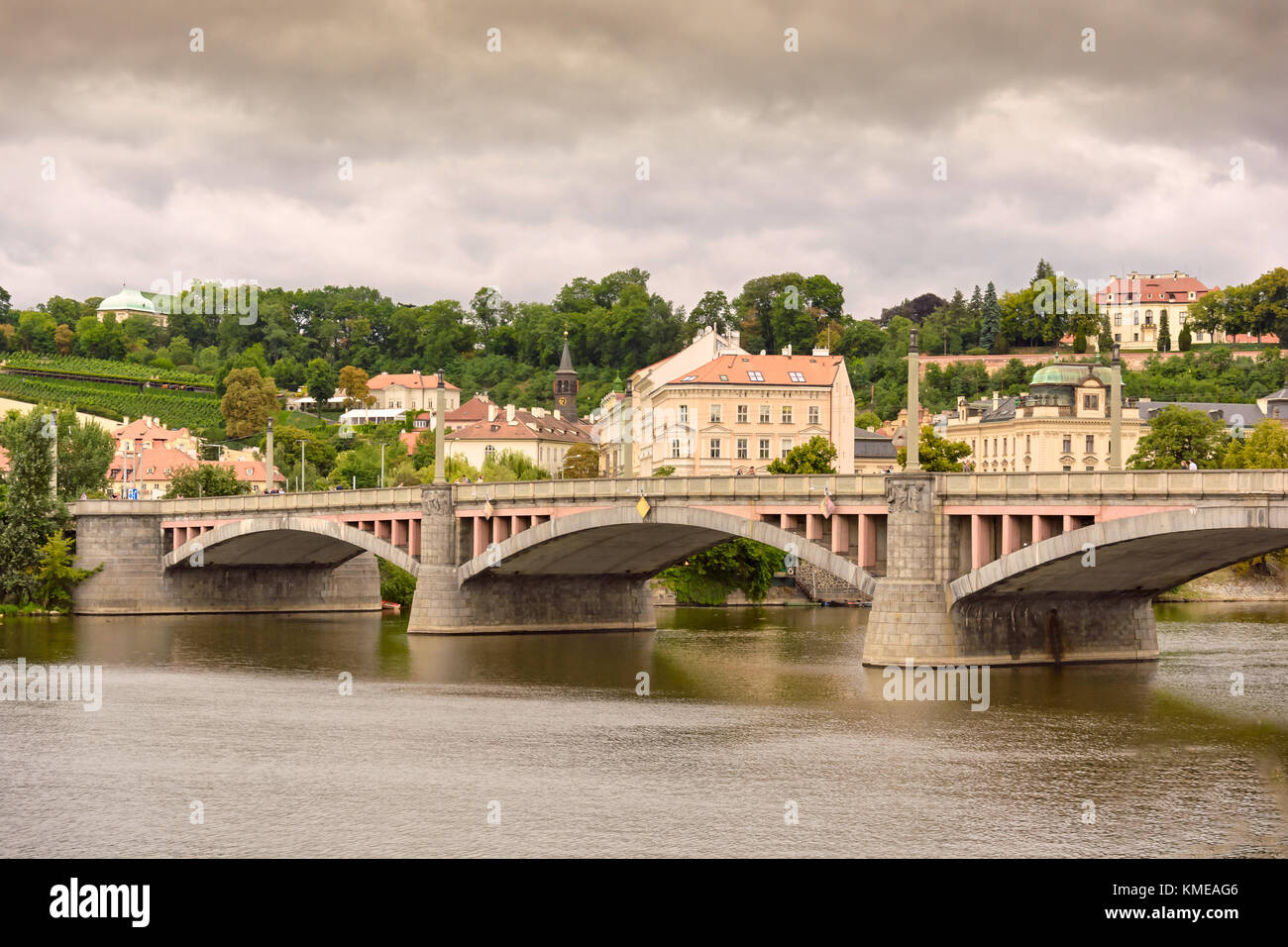 Brücke über die Moldau, Prag, Tschechische Republik 2017 Stockfoto