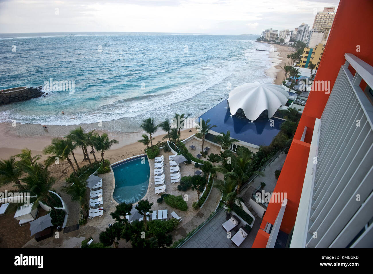 Blick vom La Concha Hotel in San Juan, Puerto Rico Stockfoto