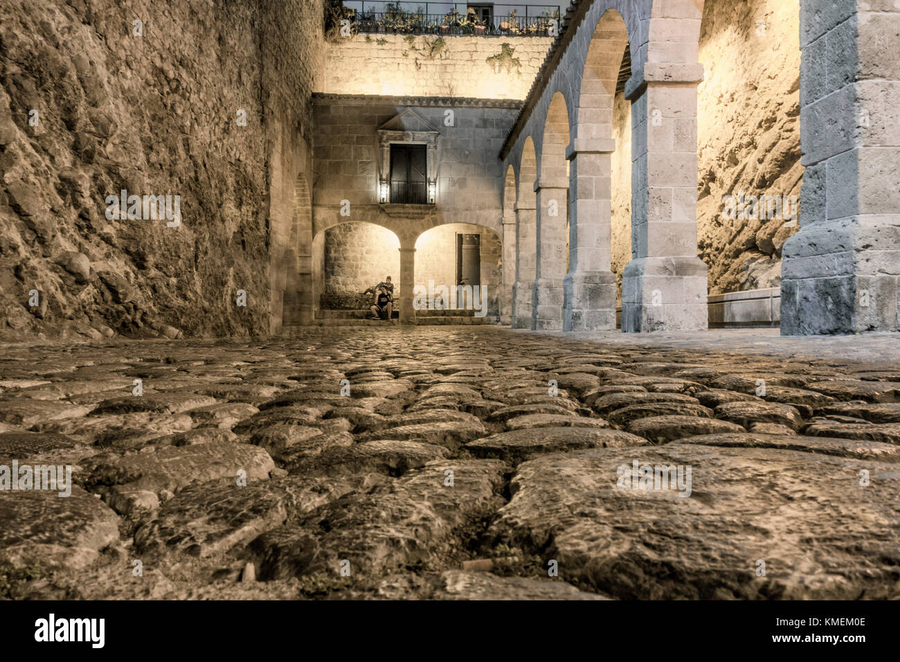 Torbogen in der Festung, Dalt Vila in Ibiza, Spanien Stockfoto