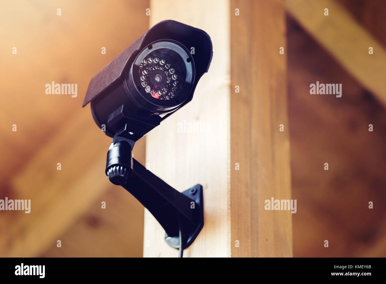 Schwarz Sicherheit Überwachungskamera Stockfoto