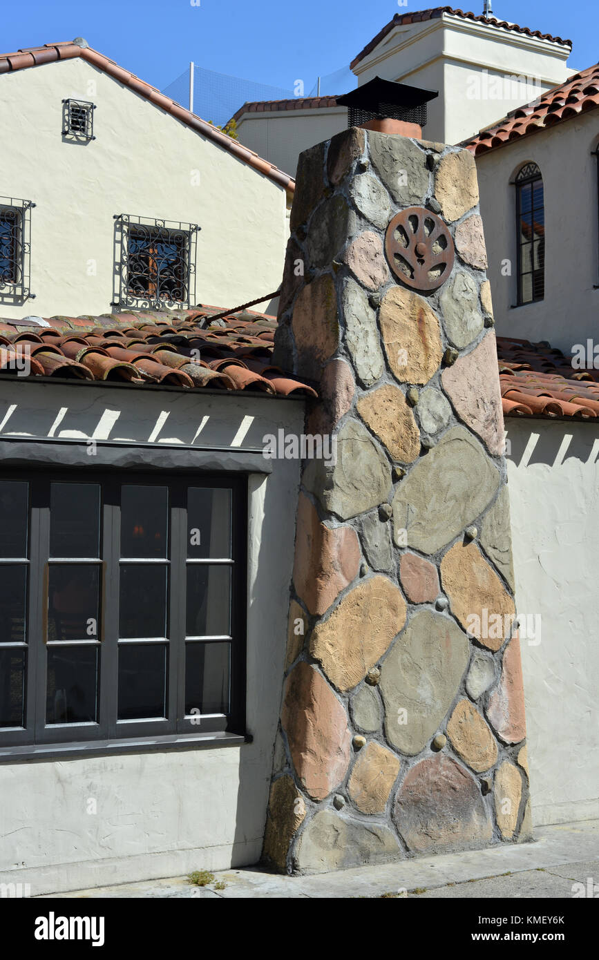 Detail der Architektur in Palo Alto, Kalifornien, USA Stockfoto