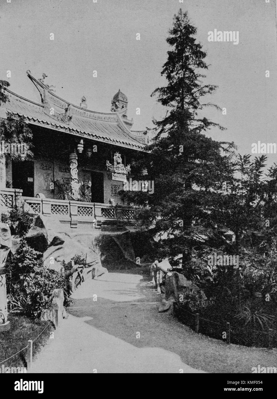 Französischer Pavillon Indochina, Weltausstellung 1900 in Paris, Bild aus der französischen Wochenzeitung l'Illustration, 1. September 1900 Stockfoto