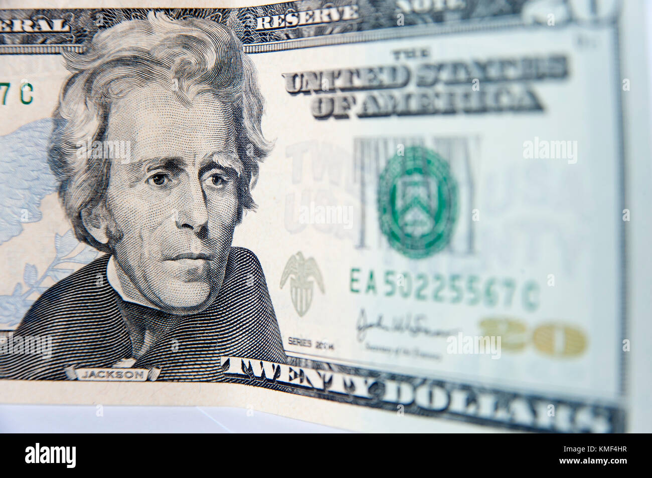 Die Usa 21 Dollar Bill (20 ) mit Andrew Jackson © wojciech Strozyk/Alamy Stock Foto
