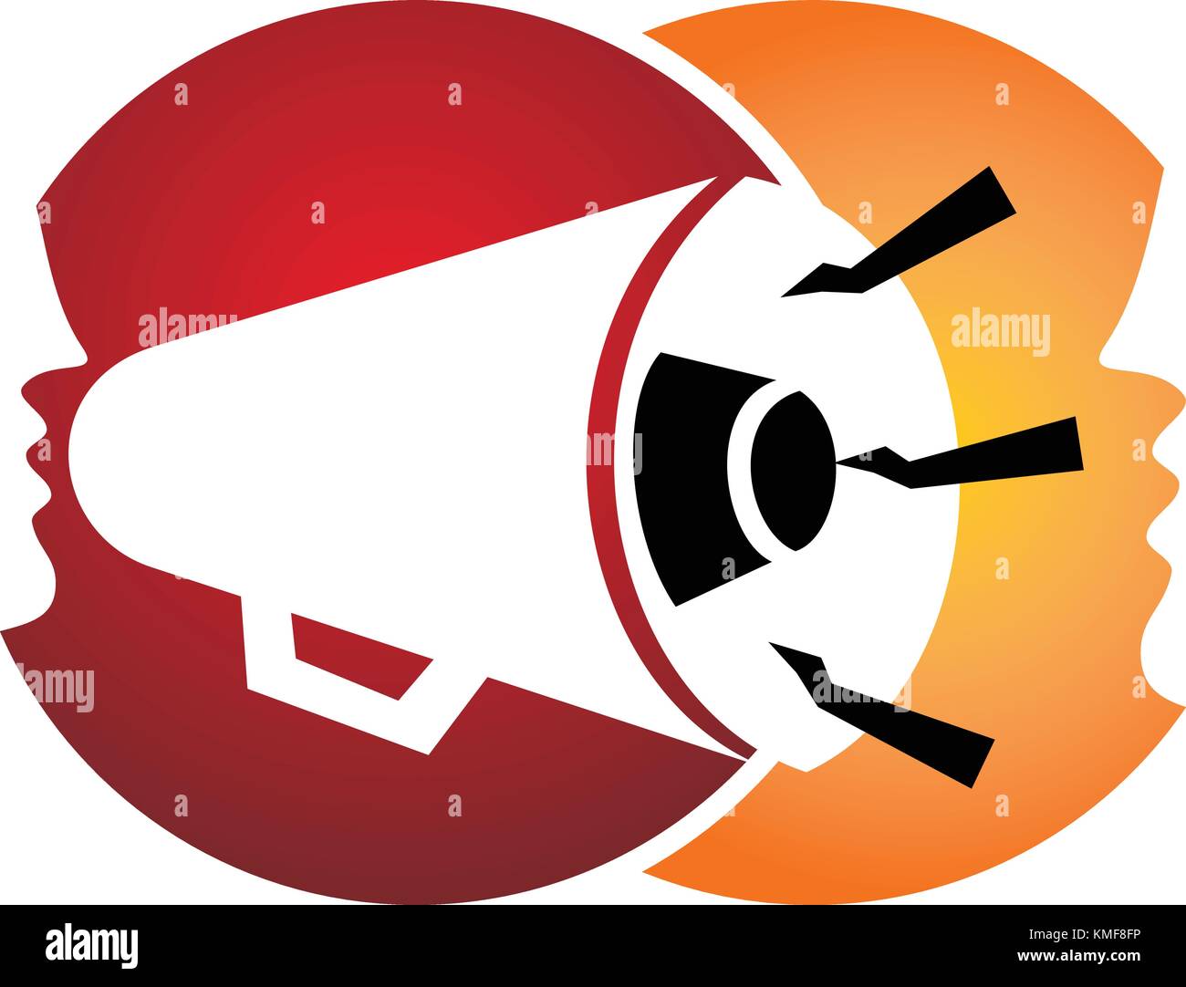 Megaphon Kommunikation Stock Vektor
