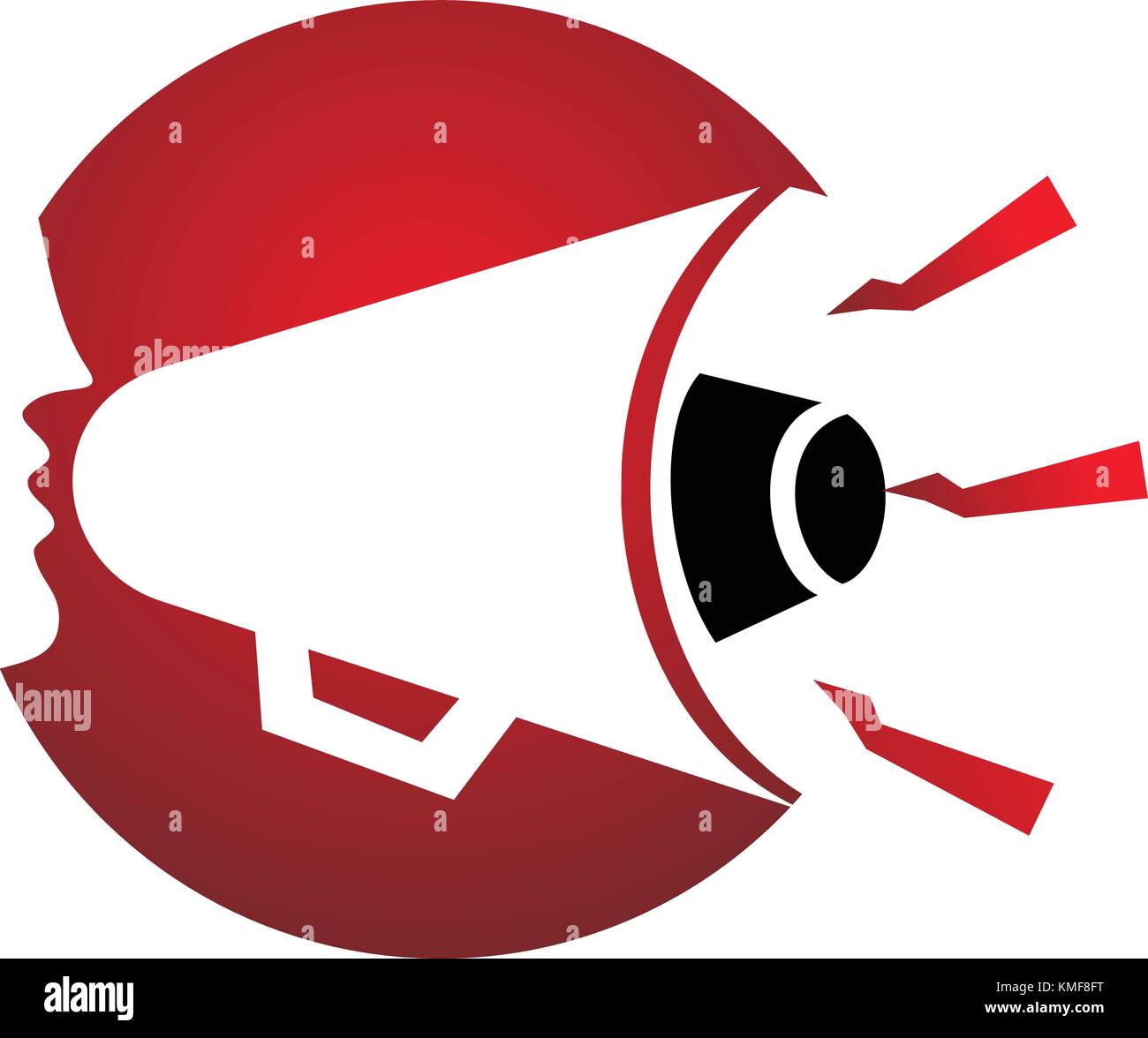 Megaphon Kommunikation Stock Vektor