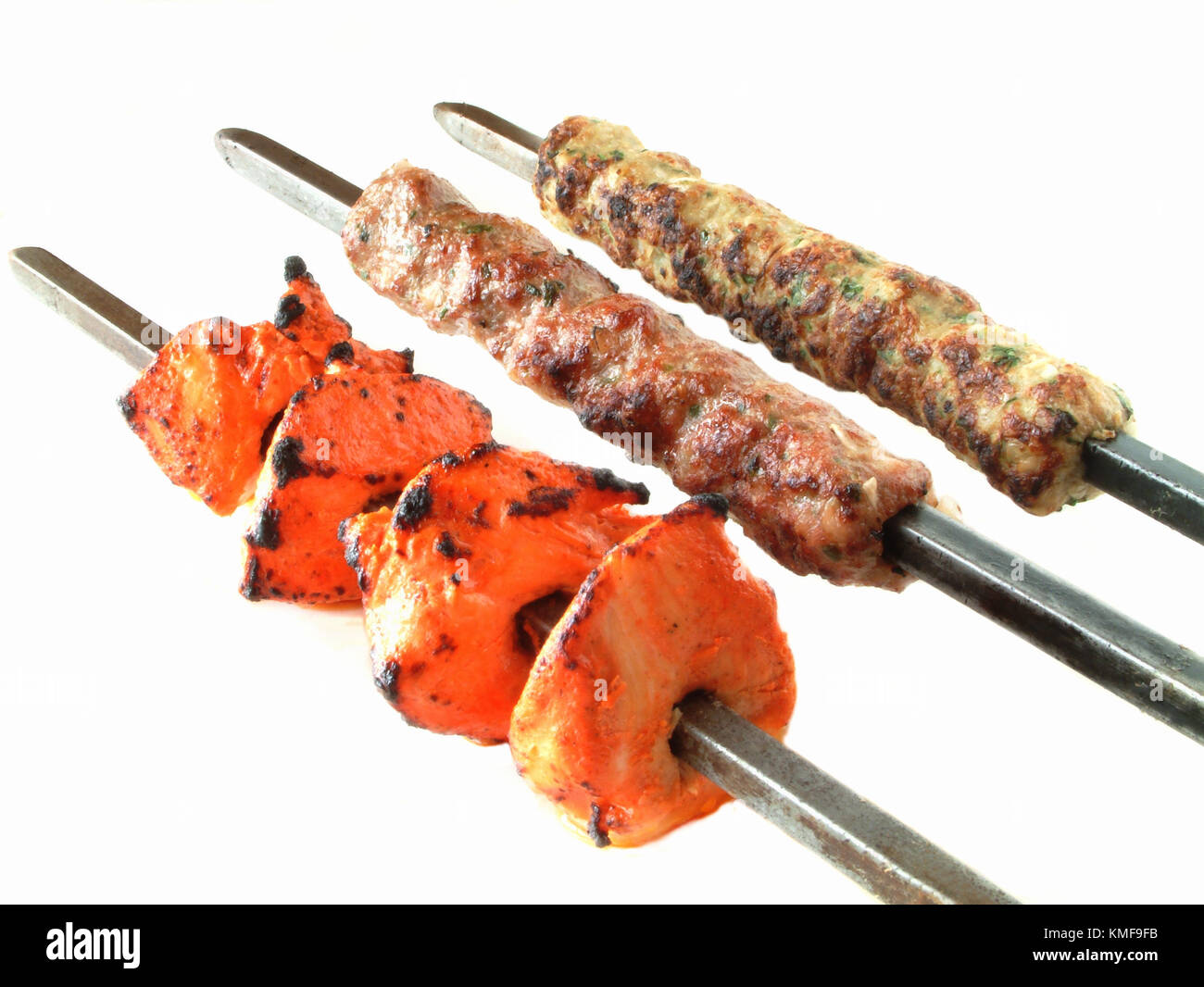 Shish kofta Köfte tikka Kebabs Stockfoto