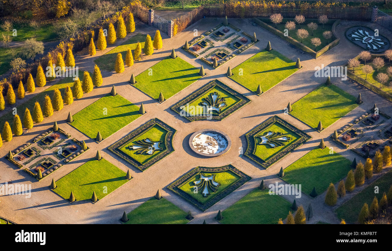 Kloster Kamp mit Gärten, barocken Terrassengarten, Klostergarten, Kamp-Lintfort, Ruhrgebiet, Niederrhein Stockfoto