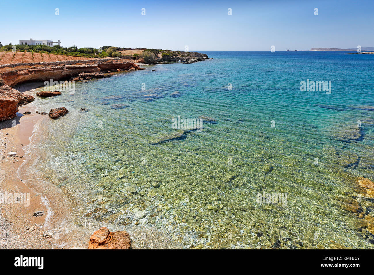 Farangas Strand auf der Insel Paros, Griechenland Stockfoto