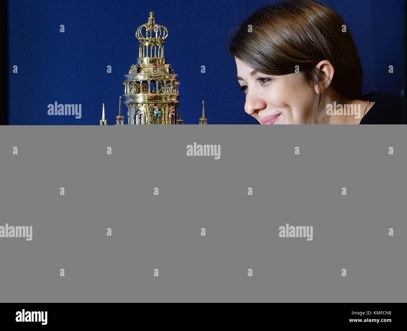 Der Exeter Salztopf um 1630, der auf der neuen Charles II: Art & Power Ausstellung in der Queen's Gallery in London zu sehen ist. Stockfoto