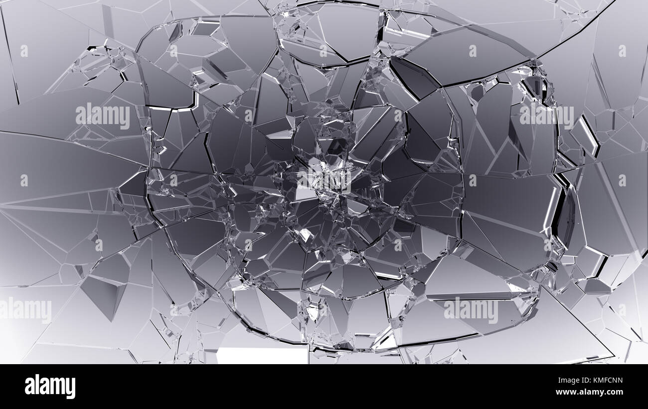 Stücke von gerissenen Glas auf Schwarz. große Auflösung Stockfoto
