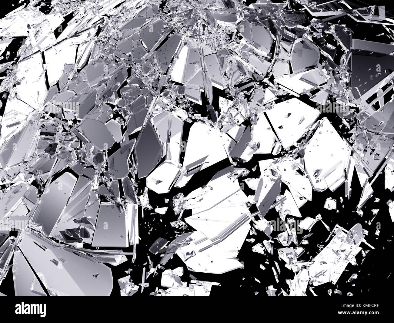 Glas auf schwarzem Hintergrund isoliert erschüttert. große Auflösung Stockfoto