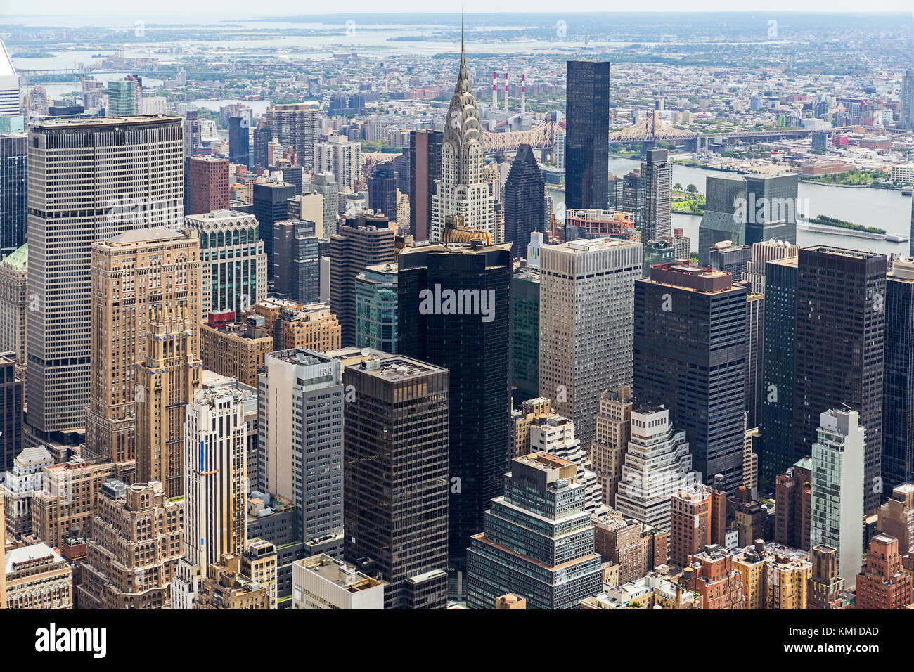 Skyscraprers Luftaufnahme von Manhattan, New York City, USA Stockfoto