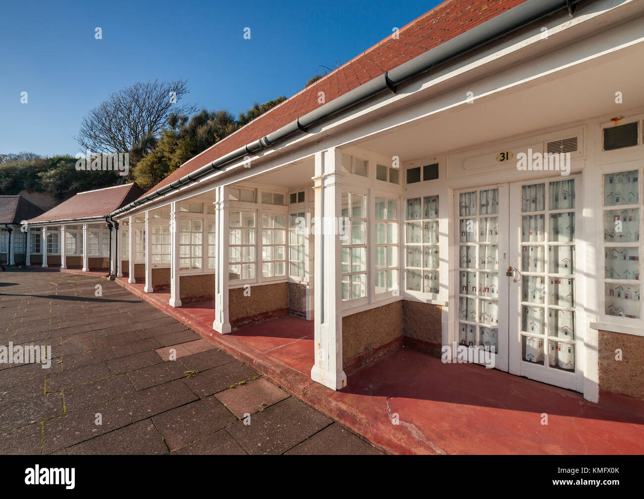 In Eastbourne chalets. Stockfoto