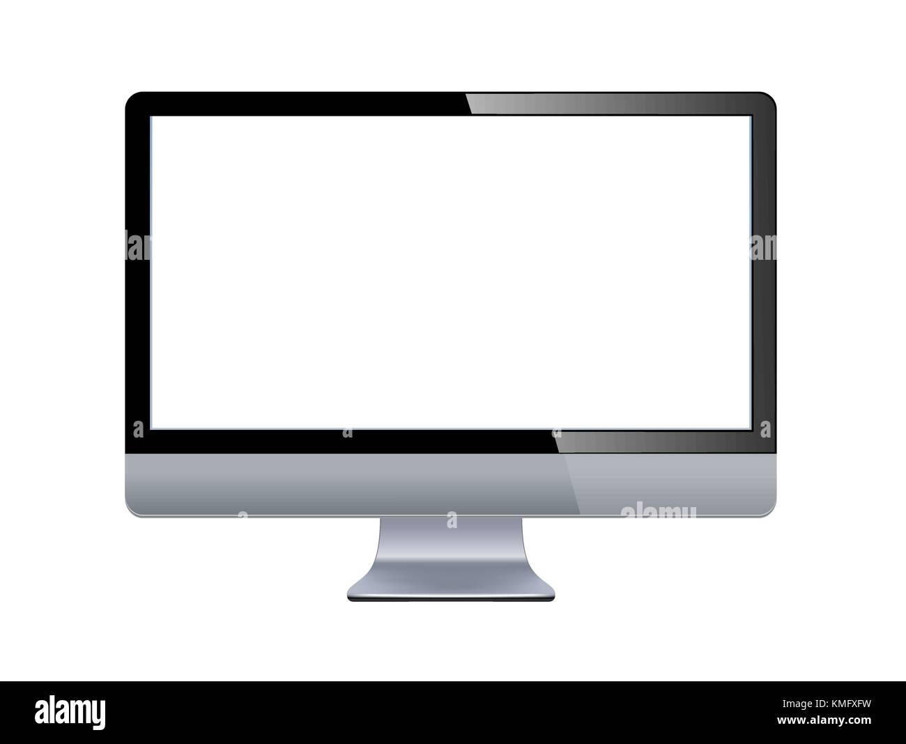 Lcd-Monitor isoliert. Vector Illustration Stock Vektor
